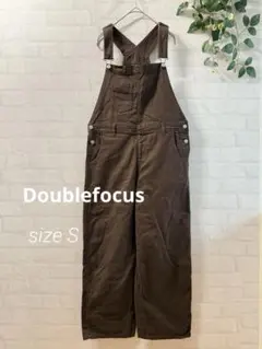 【Doublefocus】ダブルフォーカス デニム オーバーオール (S) 焦茶