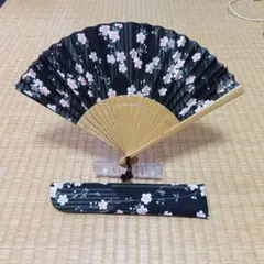 桜柄扇子とケースセット