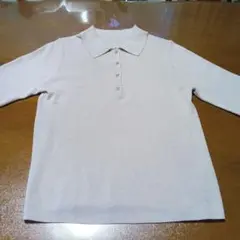 無印良品　ベージュ ポロニットセーター　 半袖　 試着のみ