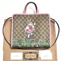 超希少 グッチ ヒグチユウコ コラボ うさぎ 両面プリント タイダイ柄 超希少 グッチ ヒグチユウコ コラボ うさぎ 両面プリント