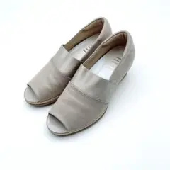 fit fit しなやかウエッジストレッチオープントゥ 22.5 グレージュ