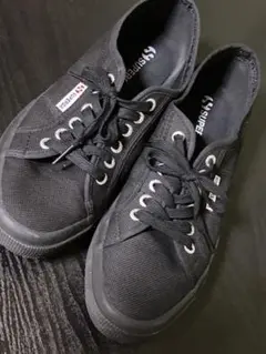 SUPERGA ブラック スニーカー　ガムソール　良品　　26.5 42