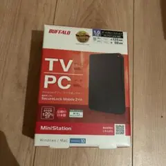 バッファロー ポータブルHDD HD-PCF1.0U3-BBE 1TB ブラック