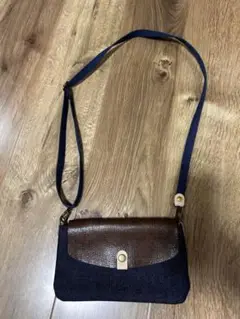 岡山デニム　サコッシュ　ポシェット　本革