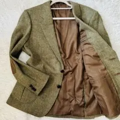 極美品✨ダックス　テーラードジャケットLツイード　エルボーパッチ