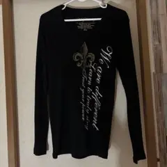 MayChamp ブラック Vネック 長袖カットソー