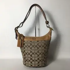 2508-414｜コーチ シグネチャー ショルダーバッグ ブラウン