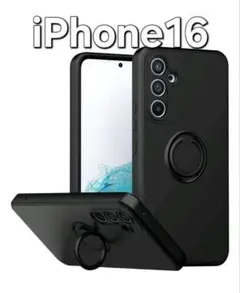 iPhone16ケース　磁器　ブラック　人気　シンプル