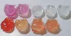 動物マカロンストラップキーホルダーUVレジンくま猫うさぎハンドメイドアクセサリー