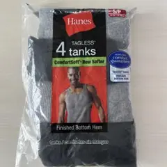 新品未使用US規格 Hanes Aシャツ タンクトップ4枚組メンズインナー S