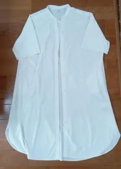 TIGORA ホワイト 半袖ロングシャツ L