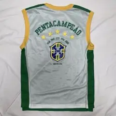 美品 NIKE ナイキ ブラジル代表 ノースリーブ 2002-03 イエロー Ｌ 美品 NIKE ナイキ ブラジル代表 ノースリーブ 2002-03 イエロー