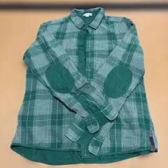DKNY JEANS グリーン チェック柄 シャツ L