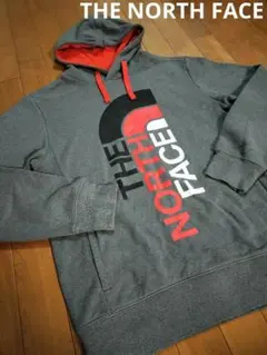 【レア】THE NORTH FACE ザノースフェイス パーカー グレーデカロゴ