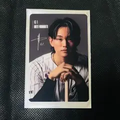千葉 ロッテ マリーンズ #61 山本大斗 クリアカード