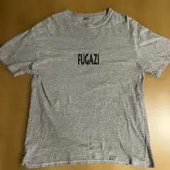 FUGAZI ロゴ Tシャツ ハンドプリントグレー