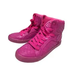 極美品　ZUMBA ズンバ　シューズ　スニーカー　ハイカット　ピンク　総柄　23