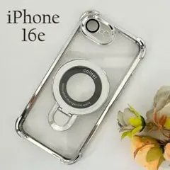 iPhone16eケース リング付MagSafe対応SL☆おまけガラスフィルム付