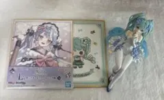 初音ミク 色紙2種、フィギュア一体