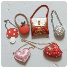 ハンドメイド　ミニチュアバッグ　リカちゃん　アイシードール等用　小物アイテム