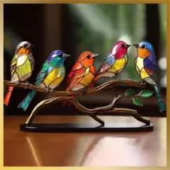 サンキャッチャー ハチドリ オーナメント カラフル 飾り 光 インテリア 鳥