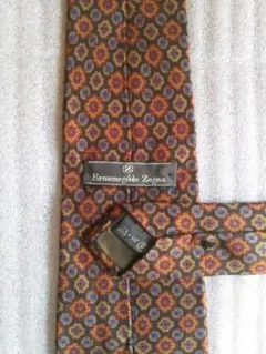 Ermenegildo Zegna　プリント柄　シルクネクタイ　イタリア製