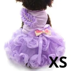 犬服ドッグウェア★プリンセスドレス★パープル★XS