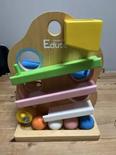 Edute 木製 知育玩具 積み木とボールセット　スロープ