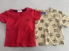 POLO Baby 赤 ベージュ Tシャツ 90