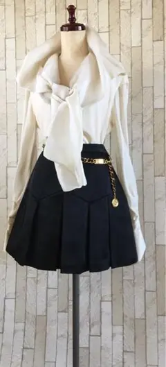 ★CHANEL シャネル★プリーツ スカート★シルク★ヴィンテージ★