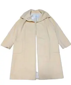 MaxMara 銀タグ イタリア製 カシミヤ混オーバーコート 40 アイボリー