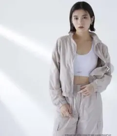 Reebok×ナチュラルビューティーベーシック ナイロンワッシャーブルゾン