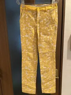 美品　23区　イエロー花柄　ゴルフパンツ