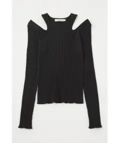 moussy CUT OUT RIB ニットトップス