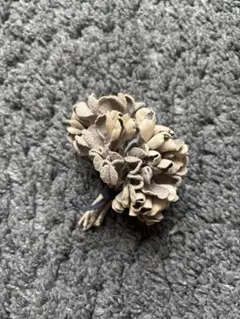布製　アジサイ　コサージュ ベージュ系