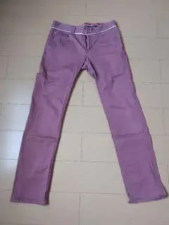 パープル スキニーデニム Lサイズ
