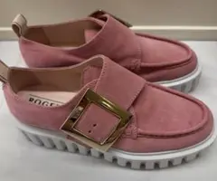 ROGER VIVIER ピンク スエード ローファー