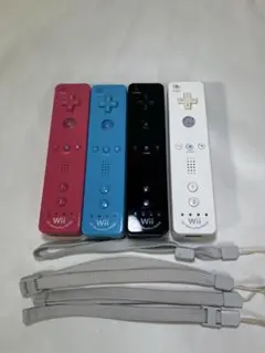 Wii モーションプラス　リモコン　ホワイト　ブラックピンク　アオ　4個セット