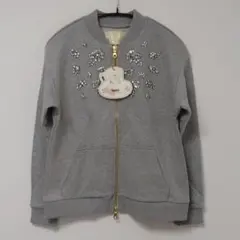 Chesty チェスティ ビジュー ブルゾン グレー