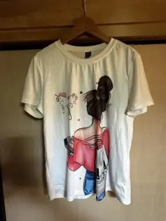 最安値美品送料無料SHEINデジタルイラストプリント Tシャツ Mサイズ