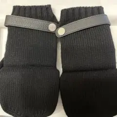 【未使用】エルメス 手袋 カシミア グローブ 黒 ボルチモア