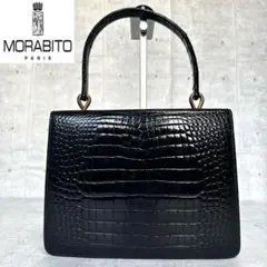 極美品 MORABITO VENDOME 最上位モデル シャイニングクロコ 黒 極美品✨MORABITO スカラ 28 シャイニングクロコダイル ハンドバッグ