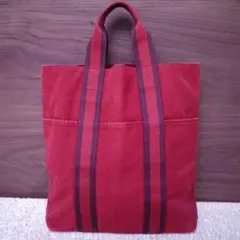 鑑定済正規品!HERMESキャンパストート☆赤☆1917EI
