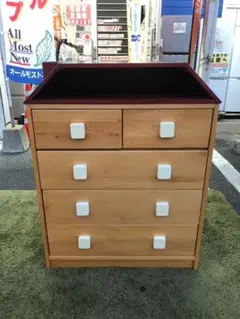 【福岡市限定】チェスト 木製 カウプンキ チェスト 子ども家具 幅76cm
