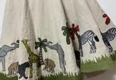 アリス+オリビア 新品タグ付き 象キリンゼブラ 草 豪華刺繍大人可愛い スカート