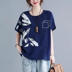 送料無料新作切り替 おしゃれ トップス ゆったり ラウンドネック Tシャツ