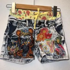 GRAND GROUND 刺繍＆アップリケデニムショートパンツ5