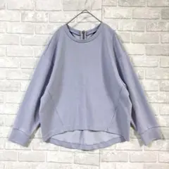 フレディレピ ジッパー付き ゆったりめ カットソー F ラベンダー 後ろ長め
