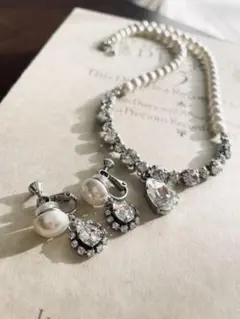 ネックレス イヤリング アクセサリーセット ウェディング ブライダル 結婚式