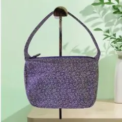 【美品】軽量 総花柄 ミニ ハンドバッグ